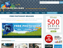 Tablet Screenshot of photoshopbrushesfree.com